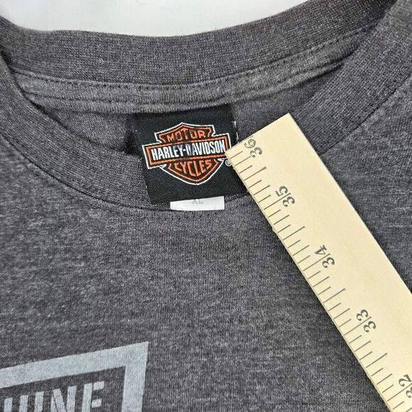 HARLEY DAVIDSON MOTORCYCLES LS GRAY SHIRT OCONOMOWOC WISCONSIN MENS SIZE XL - Picture 3 of 6